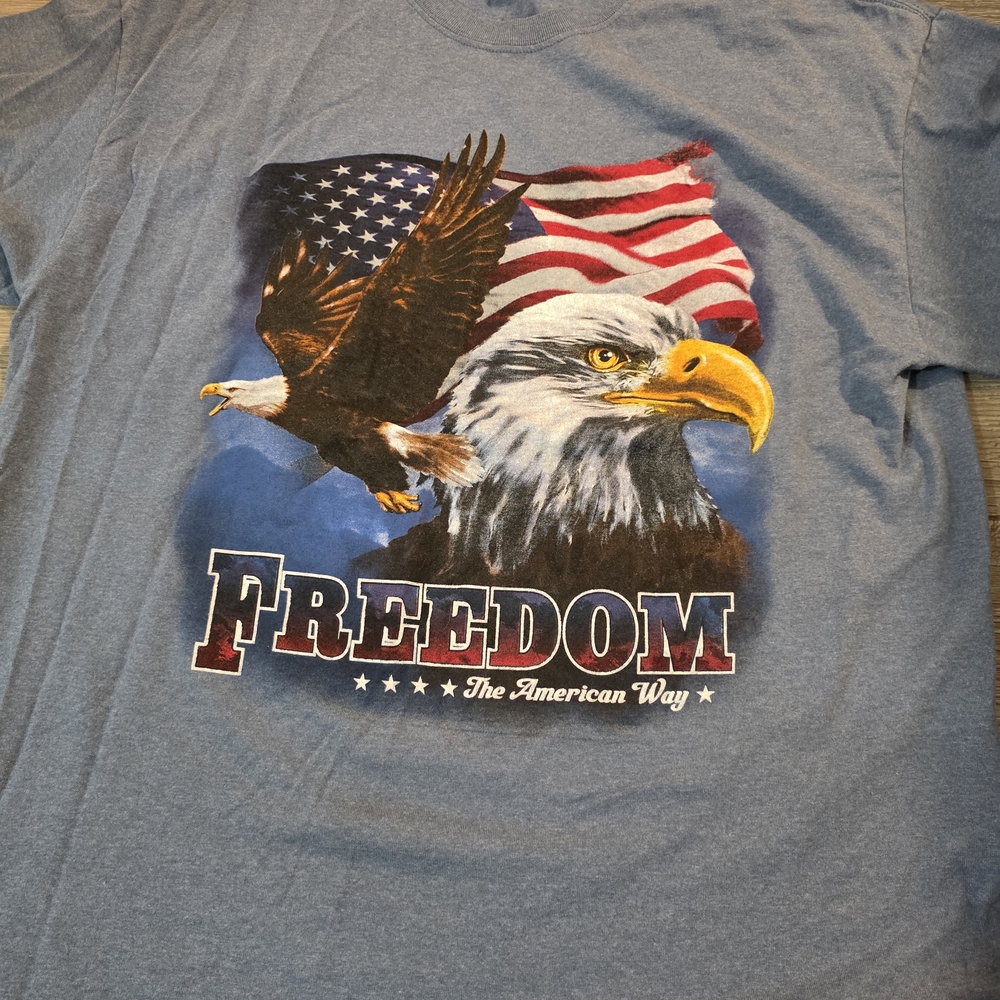 Gray Freedom Eagle T-Shirt